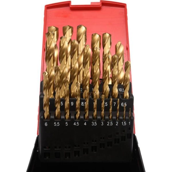 Bộ Mũi Khoan Xoắn YATO YT-44676 – 25 Chi Tiết, HSS, Phủ Titan, Chuẩn DIN 338, Ø1-13mm Bộ Mũi Khoan Xoắn YATO YT-44676 – 25 Chi Tiết, HSS, Phủ Titan, Chuẩn DIN 338, Ø1-13mm