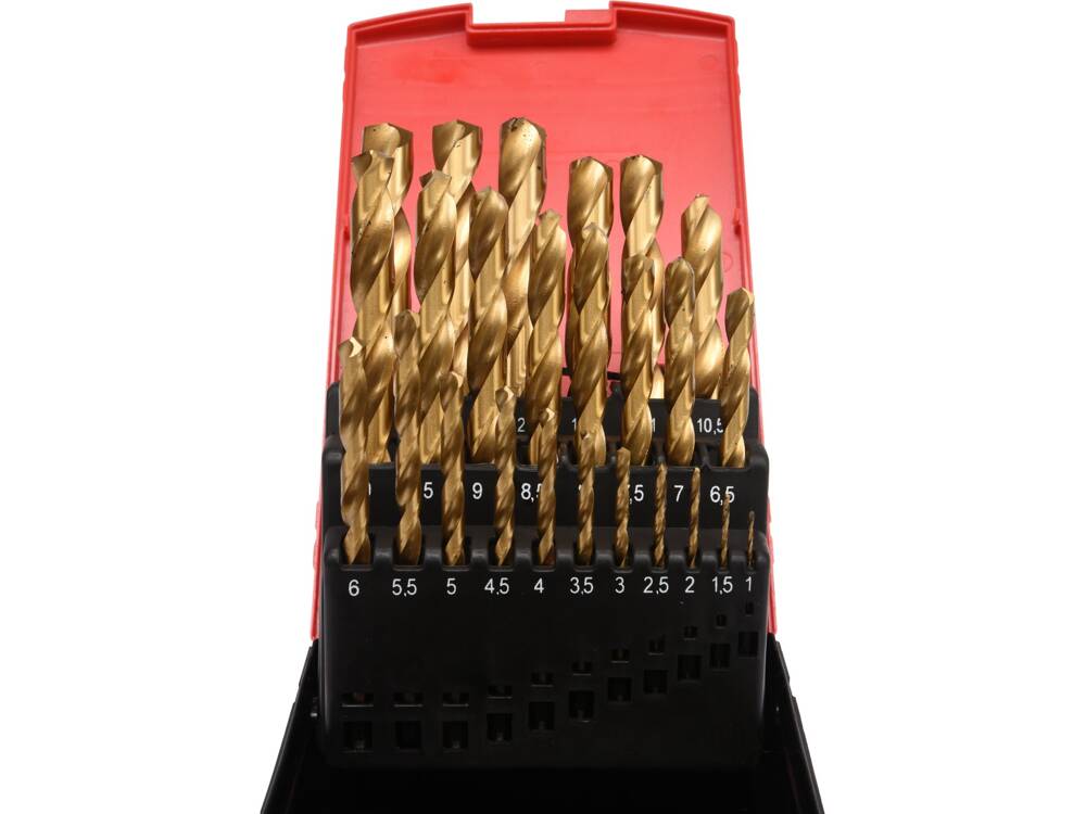 Bộ Mũi Khoan Xoắn YATO YT-44676 – 25 Chi Tiết, HSS, Phủ Titan, Chuẩn DIN 338, Ø1-13mm Bộ Mũi Khoan Xoắn YATO YT-44676 – 25 Chi Tiết, HSS, Phủ Titan, Chuẩn DIN 338, Ø1-13mm