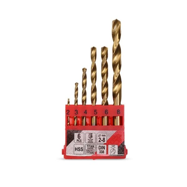 Bộ Mũi Khoan Xoắn YATO YT-44673 – 6 Chi Tiết, HSS, Phủ Titan, Chuẩn DIN 338, Ø2-8mm Bộ Mũi Khoan Xoắn YATO YT-44673 – 6 Chi Tiết, HSS, Phủ Titan, Chuẩn DIN 338, Ø2-8mm