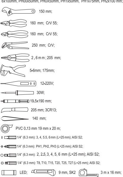 Bộ sửa chữa điện dân dụng 68 món Yato YT-39004 Bộ sửa chữa điện dân dụng 68 món Yato YT-39004