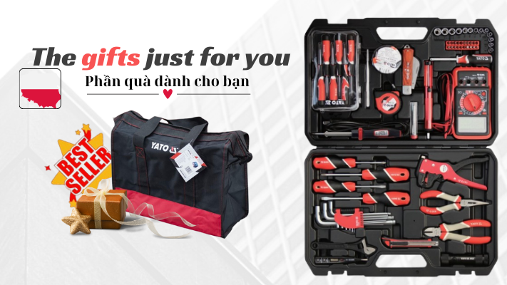 Bộ sửa chữa điện dân dụng 68 món Yato YT-39004 Bộ sửa chữa điện dân dụng 68 món Yato YT-39004