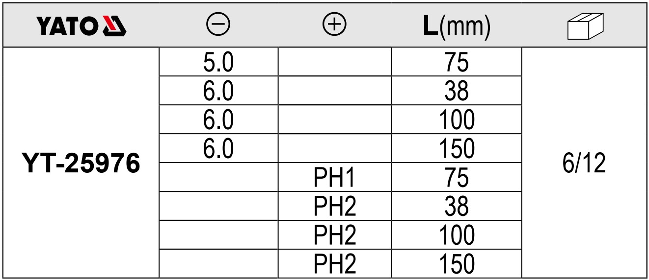 Bộ Tô vít Tổng Hợp 8 Chi Tiết YATO YT-25976 Bộ Tô vít Tổng Hợp 8 Chi Tiết YATO YT-25976