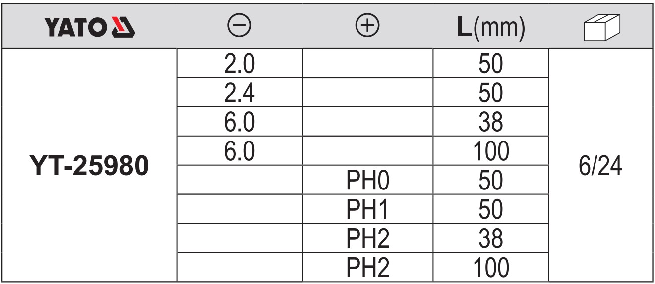 Bộ Tô vít Tổng hợp 8 Chi Tiết Yato YT-25980 Bộ Tô vít Tổng hợp 8 Chi Tiết Yato YT-25980