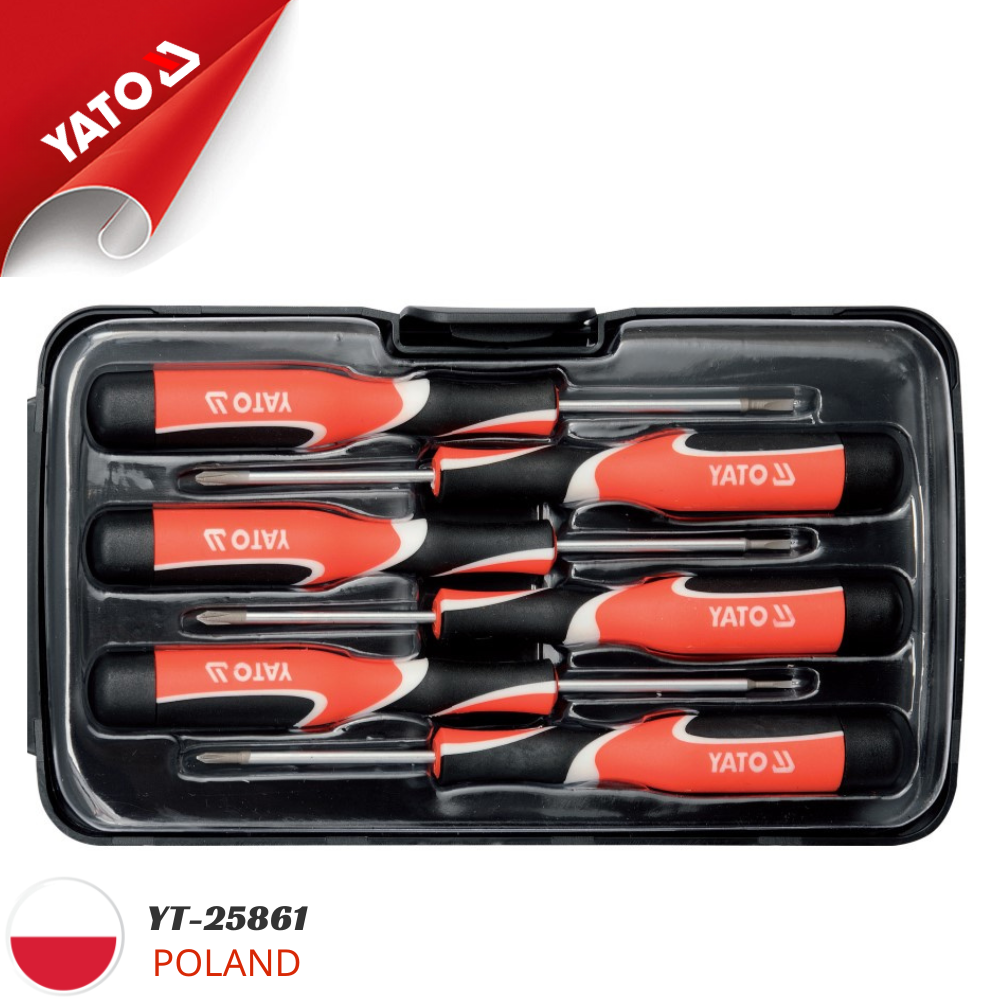 Bộ Tô vít 6 Chi Tiết Mini YATO YT-25861 Bộ Tô vít 6 Chi Tiết Mini YATO YT-25861