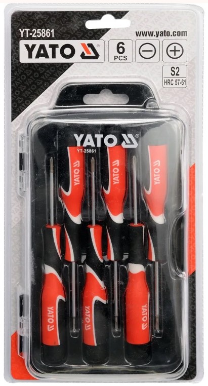 Bộ Tô vít 6 Chi Tiết Mini YATO YT-25861 Bộ Tô vít 6 Chi Tiết Mini YATO YT-25861