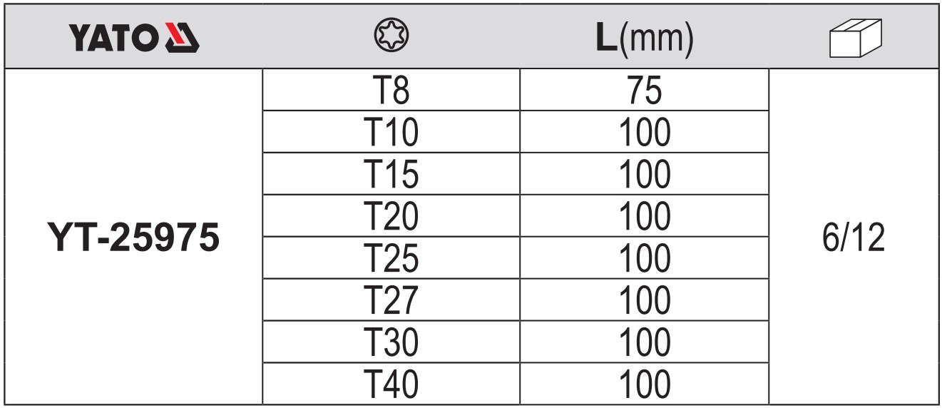 Bộ Tô vít Đầu Torx 8 Chi Tiết YATO YT-25975 (Đầu Bông) Bộ Tô vít Đầu Torx 8 Chi Tiết YATO YT-25975 (Đầu Bông)