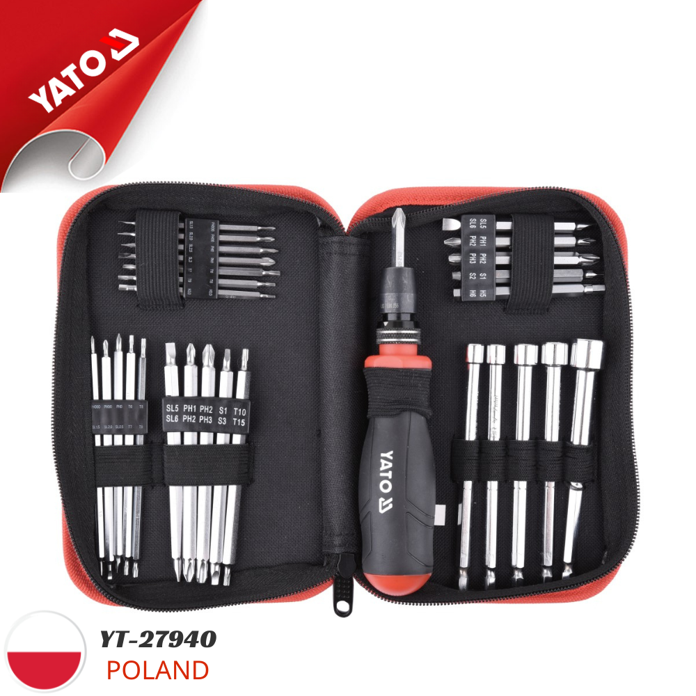 Bộ Tô vít 1/4" Tổng hợp 28 chi tiết YATO YT-27940 Bộ Tô vít 1/4" Tổng hợp 28 chi tiết YATO YT-27940