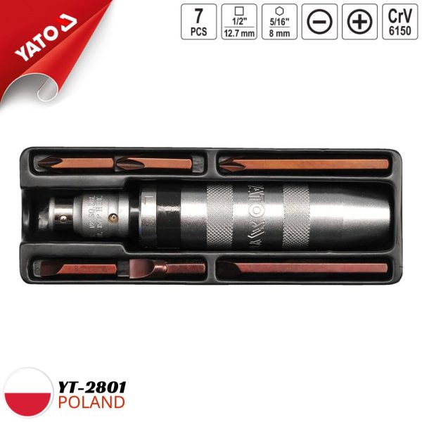 Bộ Tô vít Đóng Tự Động 8 Chi Tiết YATO YT-2801