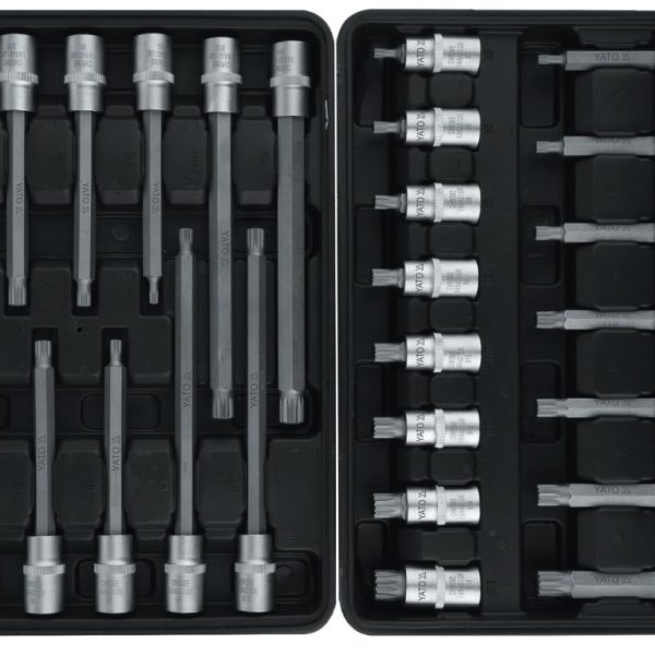 Bộ tuýp 1/2" mũi vít hoa thị M5-M16 26 chi tiết Yato YT-77542 - Ba Lan Bộ tuýp 1/2" mũi vít hoa thị M5-M16 26 chi tiết Yato YT-77542 - Ba Lan