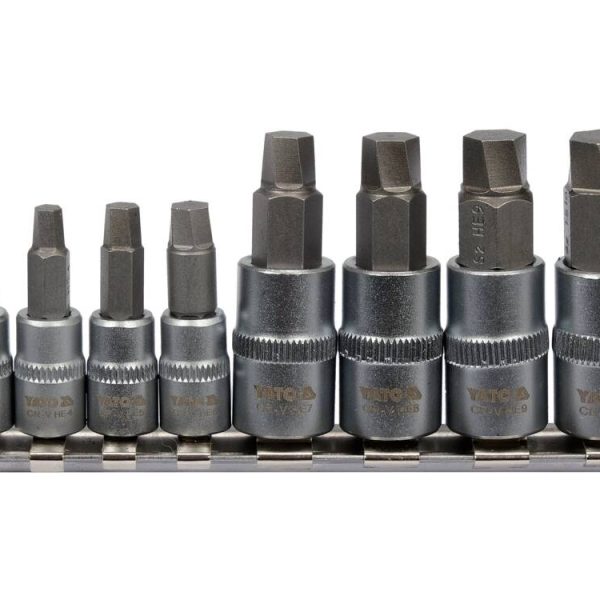 Bộ tuýp 1/4" 3/8" mũi lục giác xoắn tháo gỡ ốc lục giác 8 chi tiết Yato YT-04580 - Ba Lan Bộ tuýp 1/4" 3/8" mũi lục giác xoắn tháo gỡ ốc lục giác 8 chi tiết Yato YT-04580 - Ba Lan