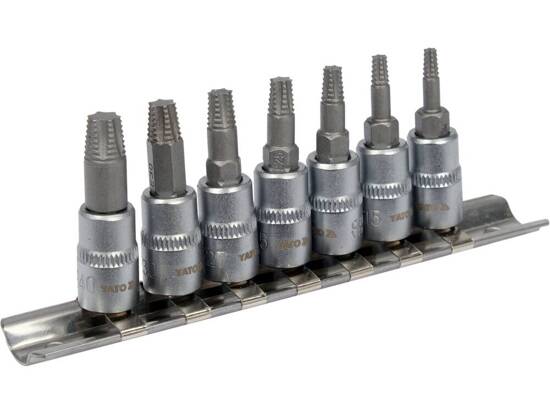 Bộ tuýp 1/4" mũi sao xoắn tháo gỡ ốc sao bị hỏng 7 chi tiết Yato YT-04581 - Ba Lan Bộ tuýp 1/4" mũi sao xoắn tháo gỡ ốc sao bị hỏng 7 chi tiết Yato YT-04581 - Ba Lan