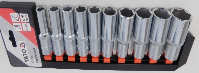 Bộ tuýp dài 1/2" 10-24mm 10 chi tiết Yato YT-38861 - Ba Lan Bộ tuýp dài 1/2" 10-24mm 10 chi tiết Yato YT-38861 - Ba Lan