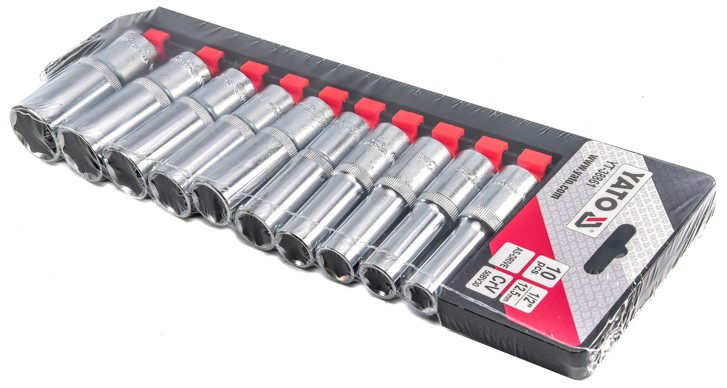 Bộ tuýp dài 1/2" 10-24mm 10 chi tiết Yato YT-38861 - Ba Lan Bộ tuýp dài 1/2" 10-24mm 10 chi tiết Yato YT-38861 - Ba Lan