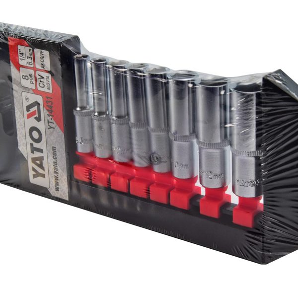 Bộ tuýp lục giác dài 50mm 1/4" 8 chi tiết YT-14431 - Ba Lan Bộ tuýp lục giác dài 50mm 1/4" 8 chi tiết YT-14431 - Ba Lan