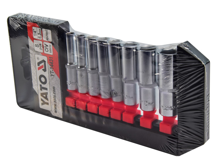 Bộ tuýp lục giác dài 50mm 1/4" 8 chi tiết YT-14431 - Ba Lan Bộ tuýp lục giác dài 50mm 1/4" 8 chi tiết YT-14431 - Ba Lan