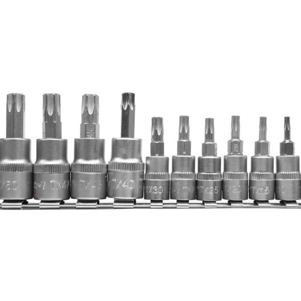 Bộ tuýp mũi hoa thị 1/4" 3/8" 12 chi tiết T8-T55 Yato YT-04331 - Ba Lan