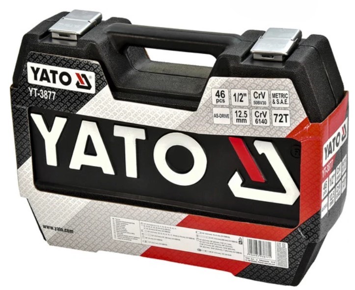 Bộ tuýp tay vặn 1/2" 46 món Yato YT-3877 - Ba Lan Bộ tuýp tay vặn 1/2" 46 món Yato YT-3877 - Ba Lan
