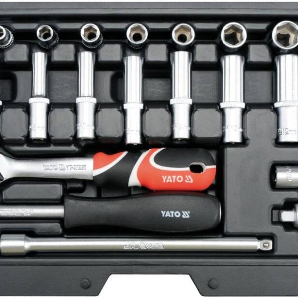 Bộ tuýp tay vặn 1/4" 23 chi tiết Yato YT-14451 Bộ tuýp tay vặn 1/4" 23 chi tiết Yato YT-14451