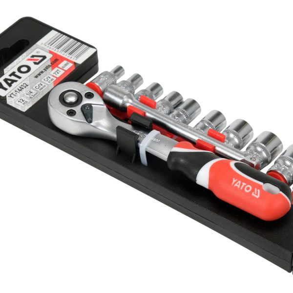Bộ tuýp tay vặn 1/4" 12 chi tiết Yato YT-14432 Bộ tuýp tay vặn 1/4" 12 chi tiết Yato YT-14432