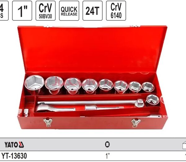 Bộ tuýp tay vặn 1" 46-80mm 14 chi tiết Yato YT-13630 - Ba Lan