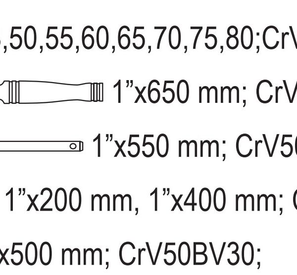 Bộ tuýp tay vặn 1" 46-80mm 14 chi tiết Yato YT-13630 - Ba Lan Bộ tuýp tay vặn 1" 46-80mm 14 chi tiết Yato YT-13630 - Ba Lan
