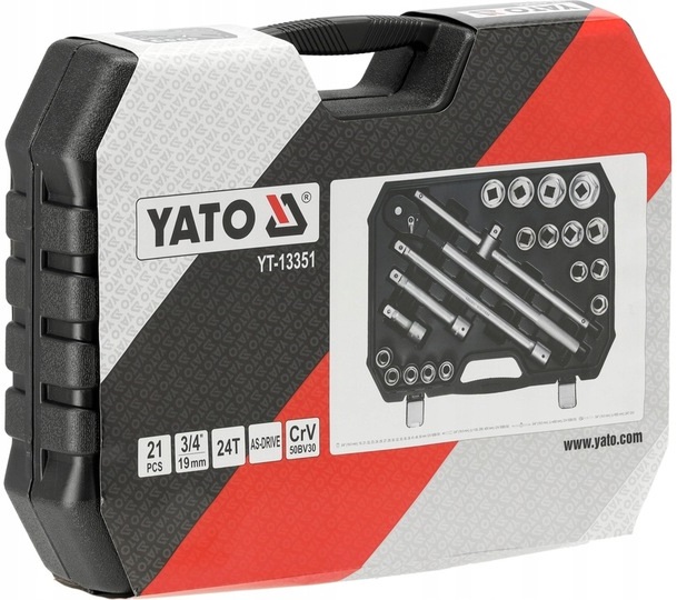 Bộ tuýp tay vặn 3/4" 19-50mm 21 chi tiết Yato YT-13351 - Ba Lan Bộ tuýp tay vặn 3/4" 19-50mm 21 chi tiết Yato YT-13351 - Ba Lan