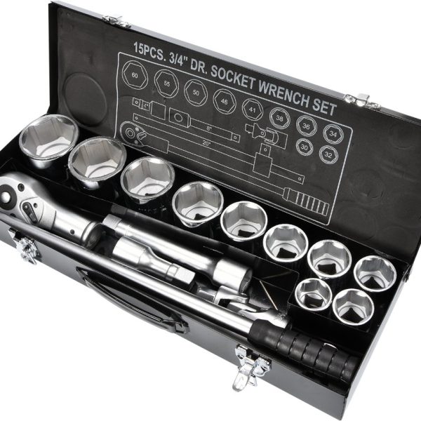 Bộ tuýp tay vặn 3/4" 30-60mm 15 chi tiết Yato YT-1334