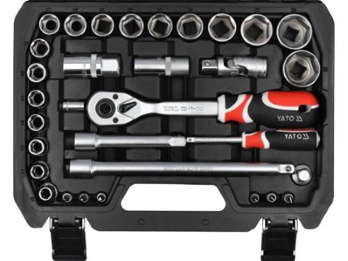 Bộ tuýp tay vặn tổng hợp 1/4" 1/2" 60 chi tiết Yato YT-12660 - Ba Lan Bộ tuýp tay vặn tổng hợp 1/4" 1/2" 60 chi tiết Yato YT-12660 - Ba Lan