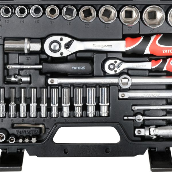 Bộ tuýp tay vặn tổng hợp 1/4" 1/2" 93 chi tiết Yato YT-38784 Bộ tuýp tay vặn tổng hợp 1/4" 1/2" 93 chi tiết Yato YT-38784
