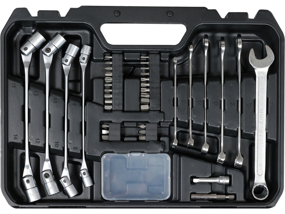 Bộ tuýp tay vặn tổng hợp 1/4" 1/2" 93 chi tiết Yato YT-38784 Bộ tuýp tay vặn tổng hợp 1/4" 1/2" 93 chi tiết Yato YT-38784