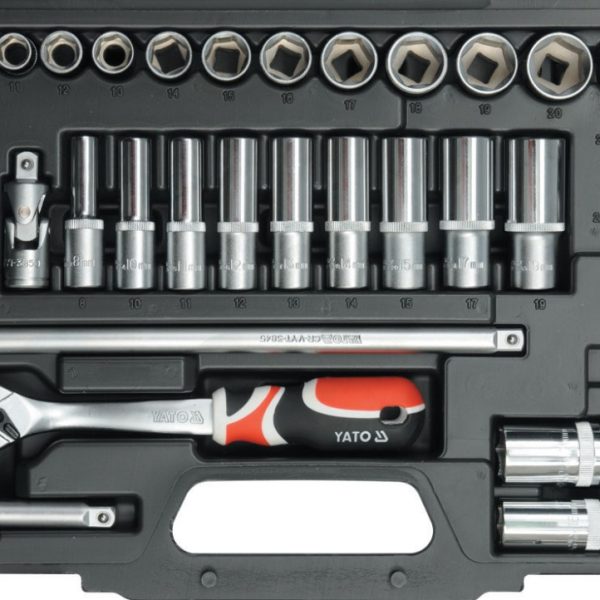 Bộ tuýp tay vặn tổng hợp 3/8" 58 chi tiết Yato YT-3857 - Ba Lan Bộ tuýp tay vặn tổng hợp 3/8" 58 chi tiết Yato YT-3857 - Ba Lan