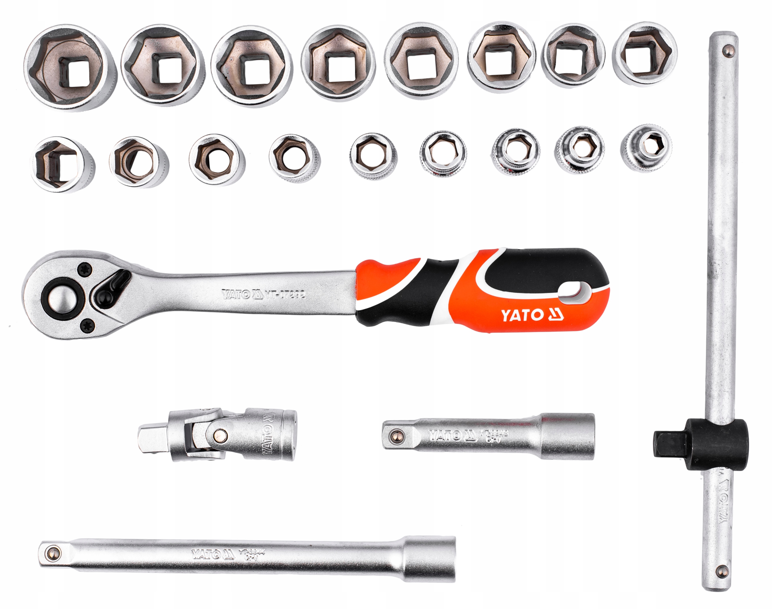 Bộ tuýp tay vặn tổng hợp 3/8" 22 chi tiết Yato YT-38561 - Ba Lan Bộ tuýp tay vặn tổng hợp 3/8" 22 chi tiết Yato YT-38561 - Ba Lan