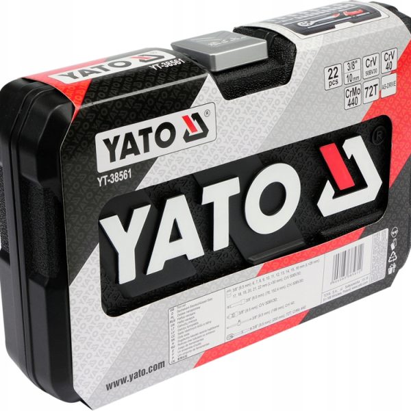 Bộ tuýp tay vặn tổng hợp 3/8" 22 chi tiết Yato YT-38561 - Ba Lan Bộ tuýp tay vặn tổng hợp 3/8" 22 chi tiết Yato YT-38561 - Ba Lan