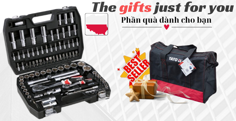 Bộ tuýp tay vặn tổng hợp 1/4" 1/2" 94 chi tiết Yato YT-12681 - Ba Lan Bộ tuýp tay vặn tổng hợp 1/4" 1/2" 94 chi tiết Yato YT-12681 - Ba Lan