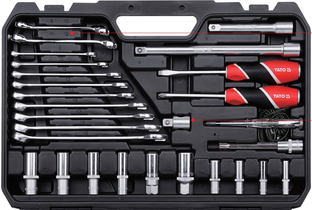 Bộ Tuýp Tay Vặn Tổng Hợp Cao Cấp 126 Món Yato YT-38875 Bộ Tuýp Tay Vặn Tổng Hợp Cao Cấp 126 Món Yato YT-38875