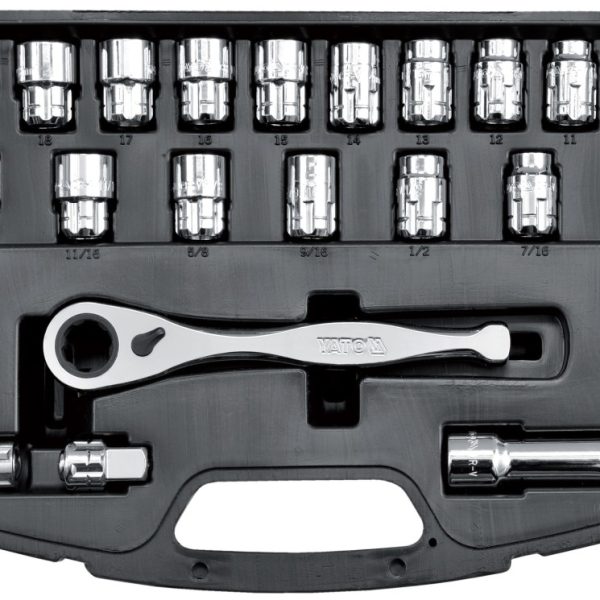 Bộ Tuýp Tay Vặn Xuyên Tâm 1/2" 21 Chi Tiết YATO YT-3865 Bộ Tuýp Tay Vặn Xuyên Tâm 1/2" 21 Chi Tiết YATO YT-3865
