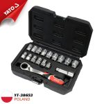 Bộ tuýp tay vặn xuyên tâm 3/8" 1/2" 17 chi tiết Yato YT-38653 - Ba Lan