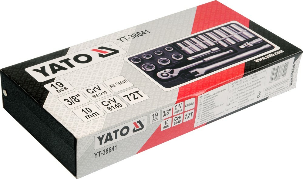 Bộ tuýp vặn tay tổng hợp 3/8" 19 món Yato YT-38641 - Ba Lan Bộ tuýp vặn tay tổng hợp 3/8" 19 món Yato YT-38641 - Ba Lan