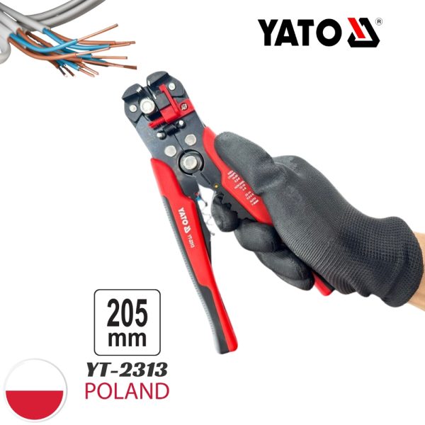 Kìm Tuốt Dây & Bấm Cốt Đa Năng YATO YT-2313 – Tự Động, 205mm Kìm Tuốt Dây & Bấm Cốt Đa Năng YATO YT-2313 – Tự Động, 205mm