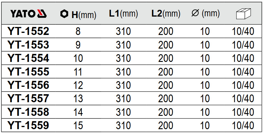 Điếu Xiết Ốc Chữ T YATO Với Tay Cầm Xoay (8-15mm) Điếu Xiết Ốc Chữ T YATO Với Tay Cầm Xoay (8-15mm)