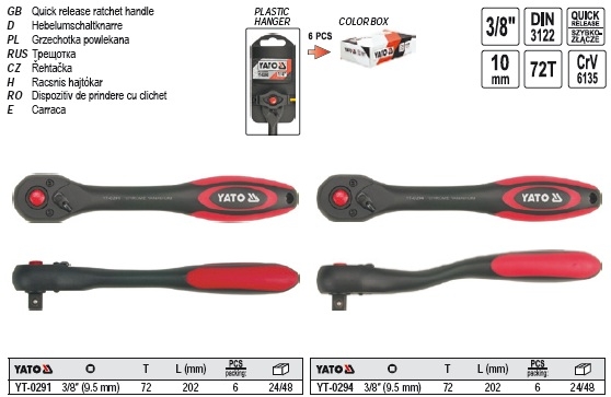 Cần siết tự động 3/8" Yato YT-0294 - Ba Lan Cần siết tự động 3/8" Yato YT-0294 - Ba Lan