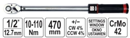 Cờ lê Cân Lực Cơ 1/2" (12.7mm) YATO YT-07607 (10-110 Nm) Cờ lê Cân Lực Cơ 1/2" (12.7mm) YATO YT-07607 (10-110 Nm)