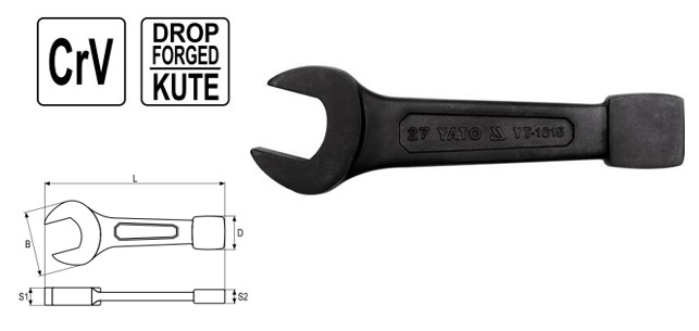 Cờ lê miệng đóng từ 22mm đến 55mm Yato - Ba Lan Cờ lê miệng đóng từ 22mm đến 55mm Yato - Ba Lan