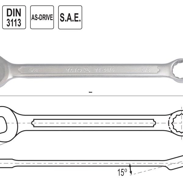 Cờ lê vòng miệng hệ inch kiểu Đức Yato YT-4870 - Ba Lan Cờ lê vòng miệng hệ inch kiểu Đức Yato YT-4870 - Ba Lan