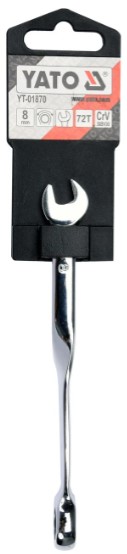 Cờ lê vòng miệng tay đòn tự động lật đảo chiều size: 8mm - 19 mm Yato YT-01870 - Ba Lan Cờ lê vòng miệng tay đòn tự động lật đảo chiều size: 8mm - 19 mm Yato YT-01870 - Ba Lan