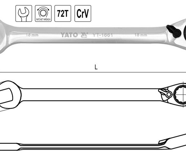 Cờ lê vòng miệng tự động gạt đảo chiều từ 8mm đến 32mm Yato - Ba Lan Cờ lê vòng miệng tự động gạt đảo chiều từ 8mm đến 32mm Yato - Ba Lan