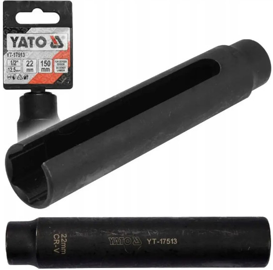 Tuýp tháo cảm biến ô xy 1/2" 22x150mm Yato YT-17513 - Ba Lan Tuýp tháo cảm biến ô xy 1/2" 22x150mm Yato YT-17513 - Ba Lan
