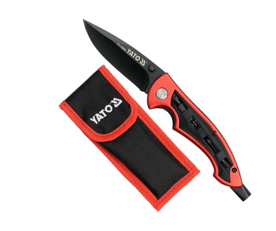 Dao Gấp Kèm Đầu Vít YATO YT-76031 – Lưỡi Thép Không Gỉ, Vỏ Nhôm, Tích Hợp Đa Năng Dao Gấp Kèm Đầu Vít YATO YT-76031 – Lưỡi Thép Không Gỉ, Vỏ Nhôm, Tích Hợp Đa Năng