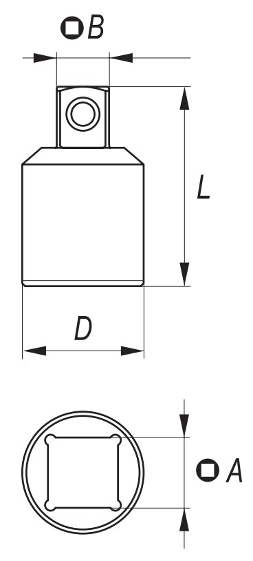 Đầu chuyển 1/2" sang 3/8" Yato YT-1255 - Ba Lan Đầu chuyển 1/2" sang 3/8" Yato YT-1255 - Ba Lan