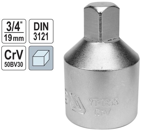 Đầu chuyển 3/4" sang 1/2" Yato YT-1355 - Ba Lan Đầu chuyển 3/4" sang 1/2" Yato YT-1355 - Ba Lan